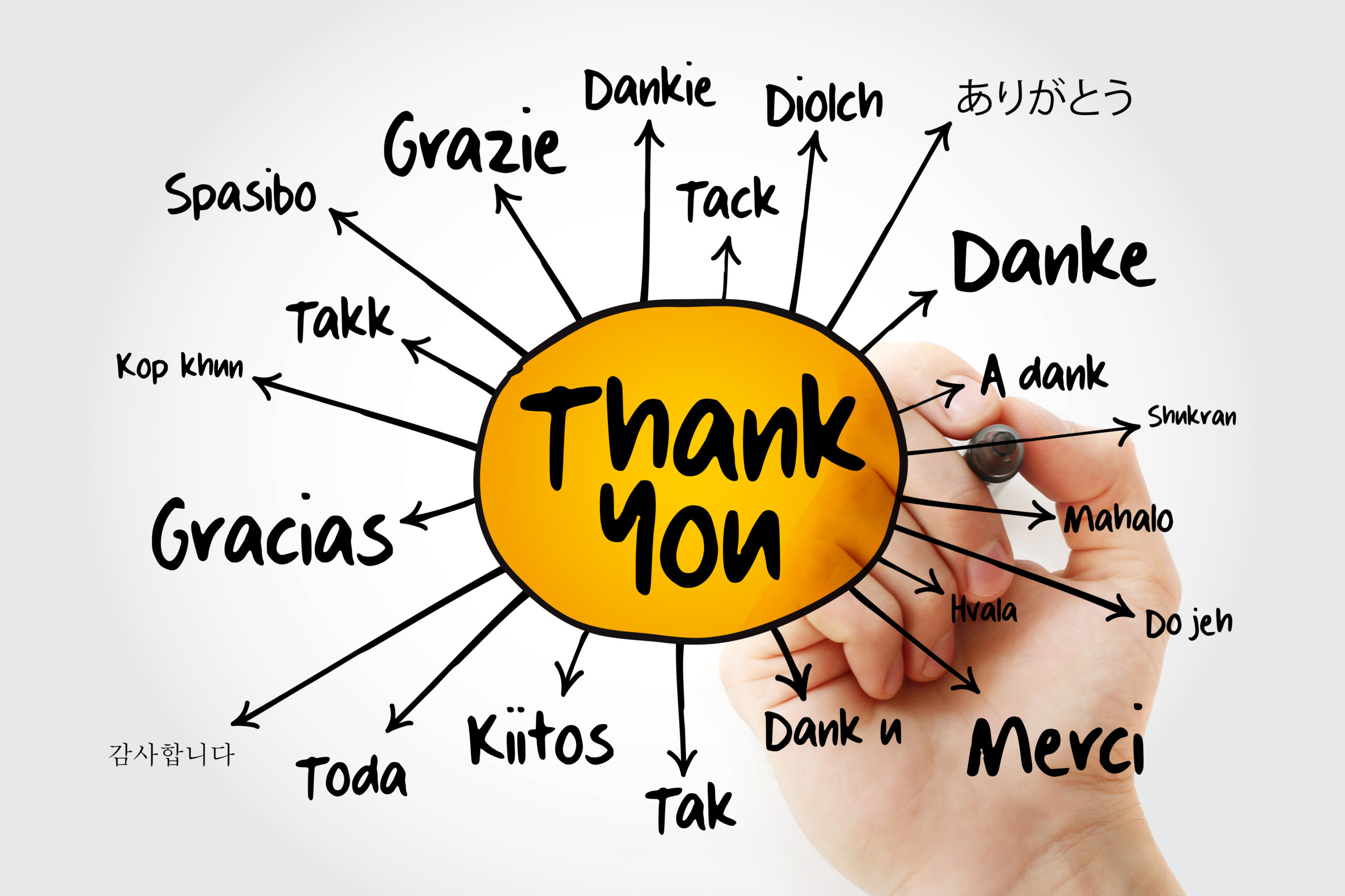 Thank you in all the languages!